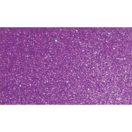 Kreatív dekorgumilap öntapadós 20x30 cm 2 mm glitteres lila