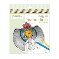   Kreatív színező Avenue Mandarine Graffy Pop Mandala 3D, spirálos, A szavanna állatai
