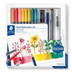   Művészeti írószer szett Staedtler Design Journey Floral akvarell, virágos