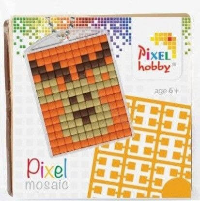 Pixel kulcstartókészítő szett 1 kulcstartó alaplappal, 3 színnel, szarvas