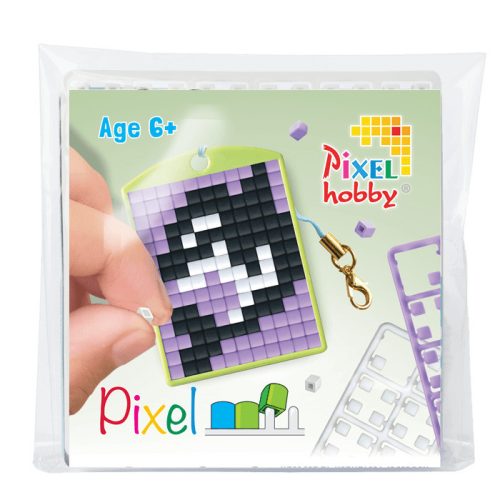Pixel kulcstartókészítő szett 1 kulcstartó alaplappal, 3 színnel, orka
