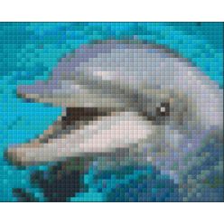   Pixel szett 1 normál alaplappal, színekkel, delfin (801001)