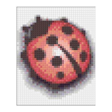 Pixel szett 1 normál alaplappal, színekkel, katica (801033)