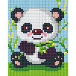 Pixel szett 1 normál alaplappal, színekkel, panda (801220)