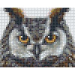   Pixel szett 1 normál alaplappal, színekkel, bagoly (801307)
