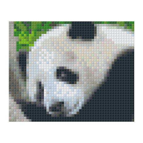 Pixel szett 1 normál alaplappal, színekkel, panda (801308)
