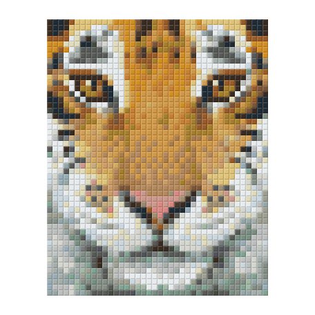 Pixel szett 1 normál alaplappal, színekkel, tigris (801314)