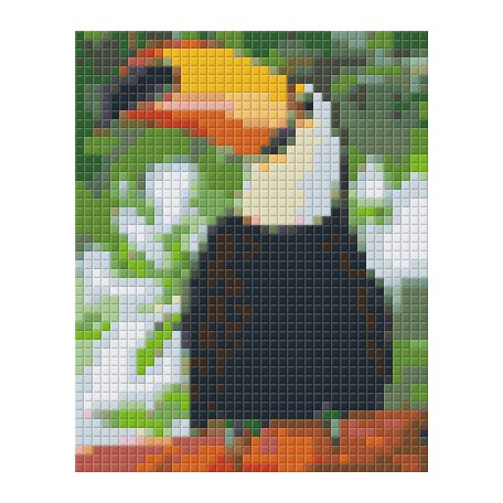 Pixel szett 1 normál alaplappal, színekkel, tukán (801317)