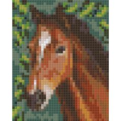 Pixel szett 1 normál alaplappal, színekkel, ló (801318)