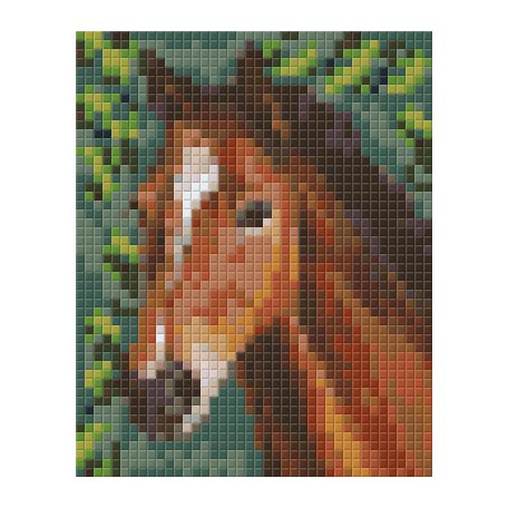 Pixel szett 1 normál alaplappal, színekkel, ló (801318)