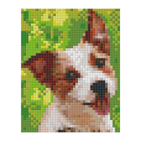 Pixel szett 1 normál alaplappal, színekkel, kutya (801320)