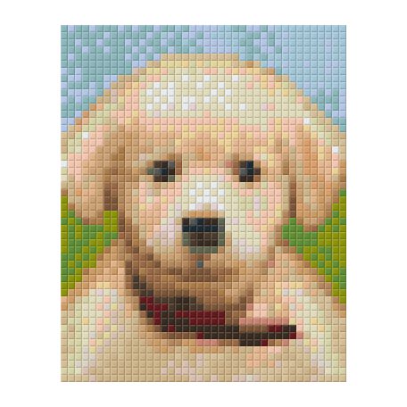 Pixel szett 1 normál alaplappal, színekkel, kölyökkutya (801322)