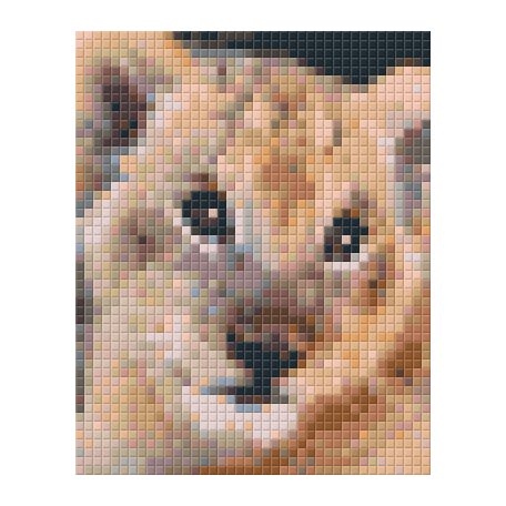 Pixel szett 1 normál alaplappal, színekkel, oroszlán (801323)