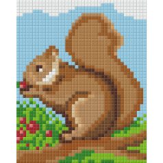   Pixel szett 1 normál alaplappal, színekkel, mókus (801350)