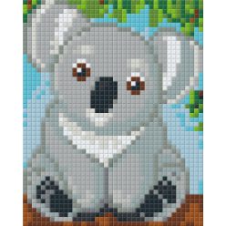 Pixel szett 1 normál alaplappal, színekkel, koala (801354)