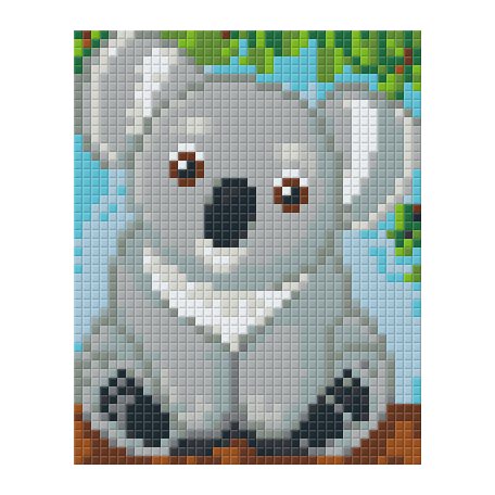 Pixel szett 1 normál alaplappal, színekkel, koala (801354)