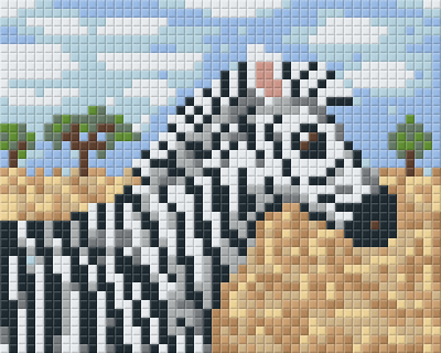 Pixel szett 1 normál alaplappal, színekkel, zebra (801358)