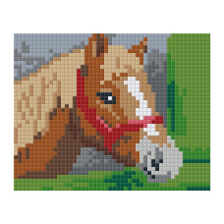 Pixel szett 1 normál alaplappal, színekkel, ló (801360)