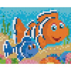   Pixel szett 1 normál alaplappal, színekkel, bohóchalak (801368)