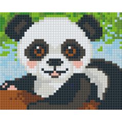 Pixel szett 1 normál alaplappal, színekkel, panda (801406)