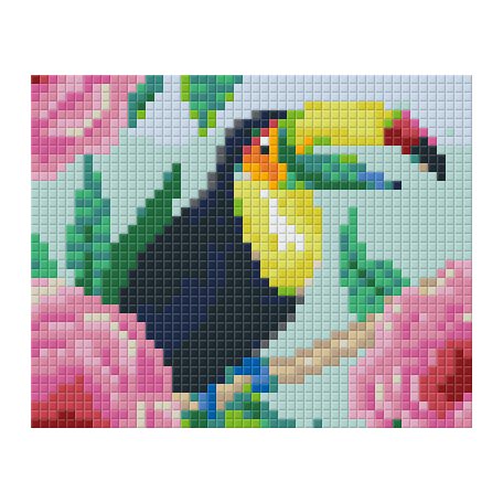 Pixel szett 1 normál alaplappal, színekkel, tukán (801409)