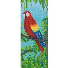   Pixel szett 2 normál alaplappal, színekkel, papagáj (802050)