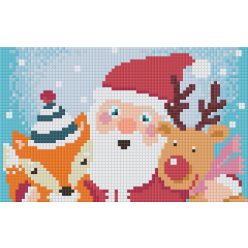   Pixel szett 2 normál alaplappal, színekkel, télapó és barátai (802086)