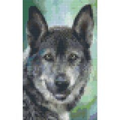   Pixel szett 2 normál alaplappal, színekkel, farkas (802096)