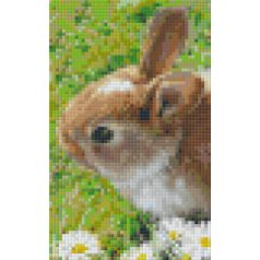   Pixel szett 2 normál alaplappal, színekkel, nyuszi (802098)