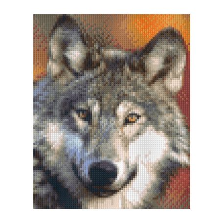 Pixel szett 4 normál alaplappal, színekkel, farkas (804020)