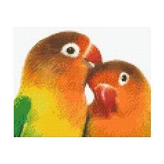   Pixel szett 4 normál alaplappal, színekkel, papagájok (804046)