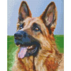   Pixel szett 4 normál alaplappal, színekkel, kutya, németjuhász (804428)