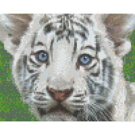 Pixel szett 4 normál alaplappal, színekkel, tigriskölyök (804469)