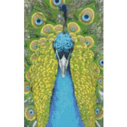 Pixel szett 8 normál alaplappal, színekkel, páva (808085)