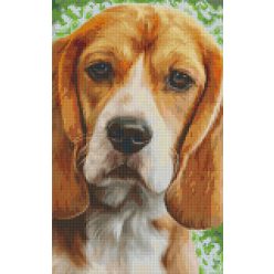   Pixel szett 8 normál alaplappal, színekkel, kutya, basset hound (808089)