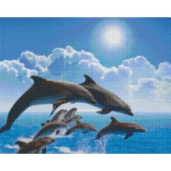   Pixel szett 16 normál alaplappal, színekkel, delfinek (816212)