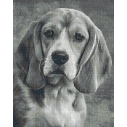   Pixel szett 16 normál alaplappal, színekkel, kutya, basset hound (816229)