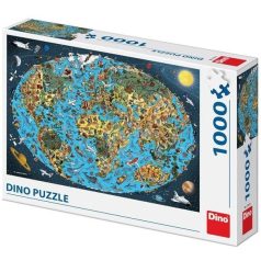 Dino Puzzle 1000 db - Világtérkép