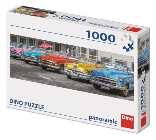 Dino Puzzle 1000 db panoráma - autótalálkozó