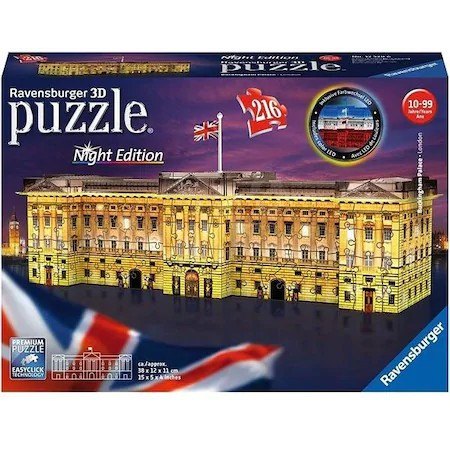 Ravensburger Buckingham palota fénnyel 216 darabos 3D puzzle