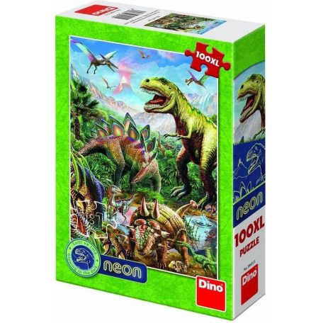 Dino Puzzle 100 db XL - Dínók világa