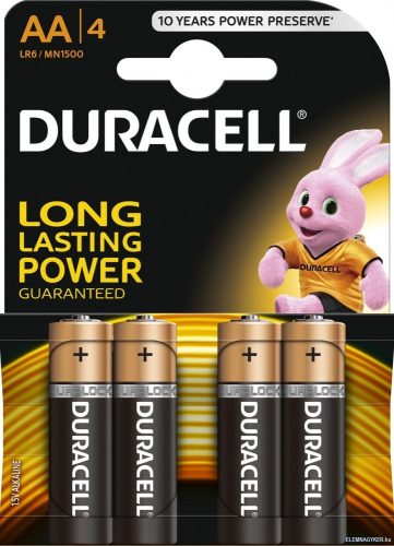 Duracell AA ceruzaelem 4 darabos készlet