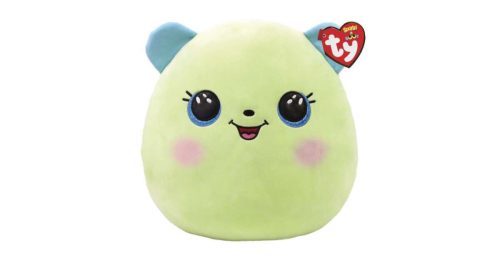 Ty Squishy Beanies párna alakú plüss figura CLOVER, 30 cm - zöld maci