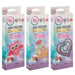   Gyémántfestés szett, kulcstartó, 3 féle változat (bagoly, muffin, szív)