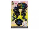 Képkarcoló szett, 4 figura kiegészítőkkel, 4 féle változat (hableány, unikornis, láma, vadállatok)