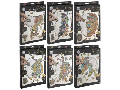 Fa állatos kirakó, puzzle, 130-140 db-os (30x22cm), 6 féle változat