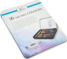 Aquarell vízfesték, 36 szín, ceruzával, ecsettel, vízzel tölthető ecsettel