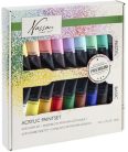 Akrilfesték készlet,  18 db-os, 18x36 ml, 9 ragyogó és 9 pasztell szín