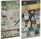 Matricás füzet scrapbookhoz, bullet journalhoz, 23x12cm, 20 lapos, kétféle változat (zöld és fekete)