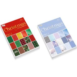   Mintás papírok, lapok, A/4, 120/270 g, 25 lap/cs, karácsonyi, 2 féle változat
